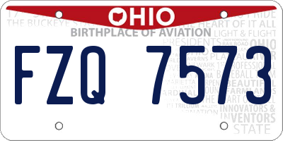 OH license plate FZQ7573