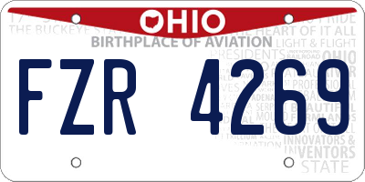 OH license plate FZR4269