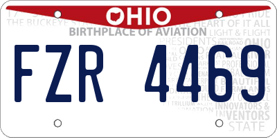OH license plate FZR4469