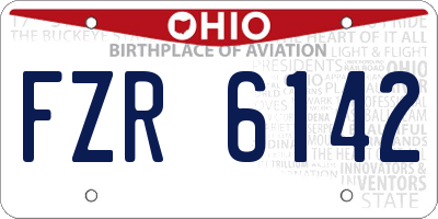 OH license plate FZR6142