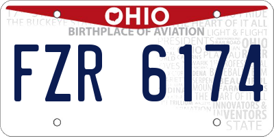 OH license plate FZR6174