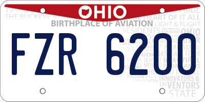 OH license plate FZR6200
