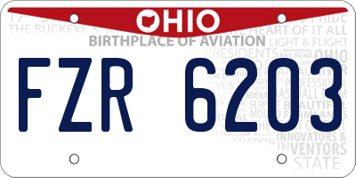 OH license plate FZR6203