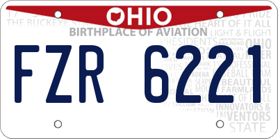 OH license plate FZR6221