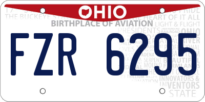 OH license plate FZR6295