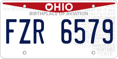 OH license plate FZR6579