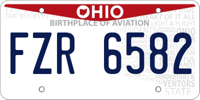 OH license plate FZR6582
