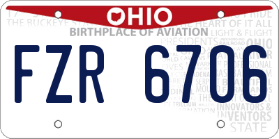 OH license plate FZR6706
