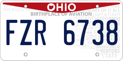 OH license plate FZR6738