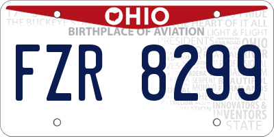 OH license plate FZR8299