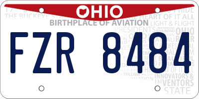 OH license plate FZR8484