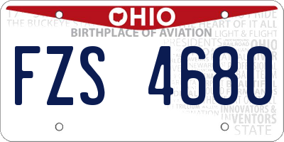 OH license plate FZS4680