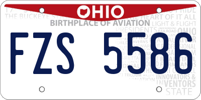 OH license plate FZS5586