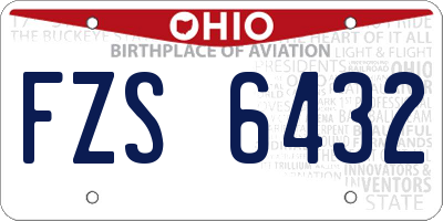 OH license plate FZS6432