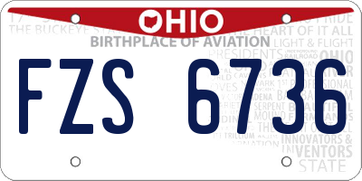 OH license plate FZS6736