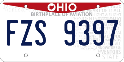 OH license plate FZS9397