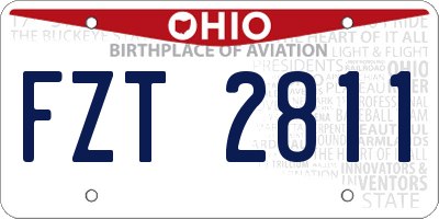 OH license plate FZT2811
