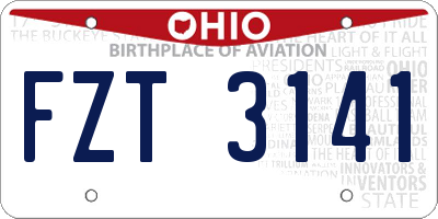 OH license plate FZT3141