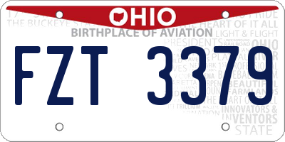 OH license plate FZT3379