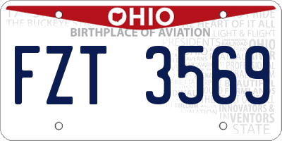 OH license plate FZT3569