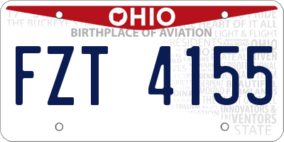 OH license plate FZT4155