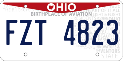 OH license plate FZT4823