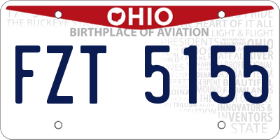 OH license plate FZT5155