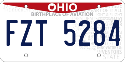 OH license plate FZT5284