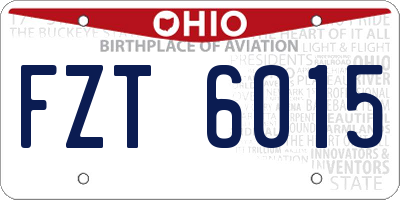 OH license plate FZT6015