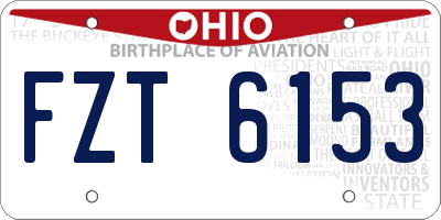 OH license plate FZT6153