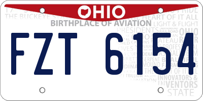 OH license plate FZT6154
