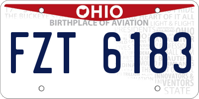 OH license plate FZT6183