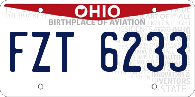 OH license plate FZT6233