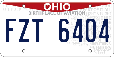 OH license plate FZT6404