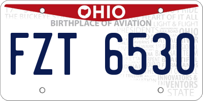 OH license plate FZT6530