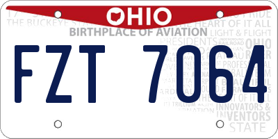 OH license plate FZT7064