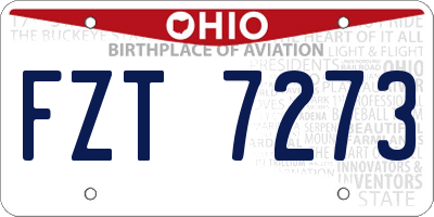 OH license plate FZT7273