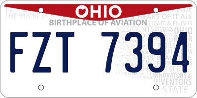 OH license plate FZT7394