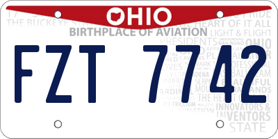 OH license plate FZT7742