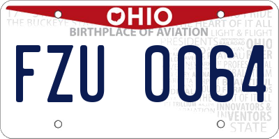OH license plate FZU0064