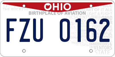 OH license plate FZU0162