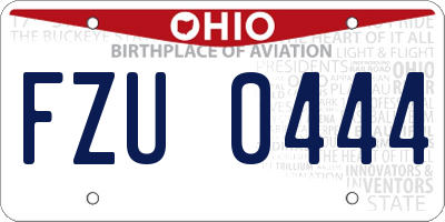 OH license plate FZU0444