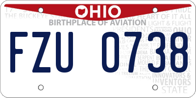 OH license plate FZU0738