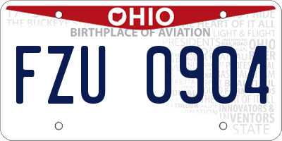 OH license plate FZU0904