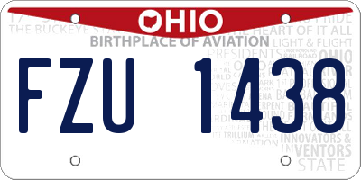 OH license plate FZU1438