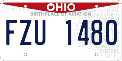 OH license plate FZU1480