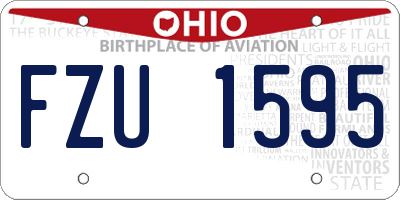 OH license plate FZU1595