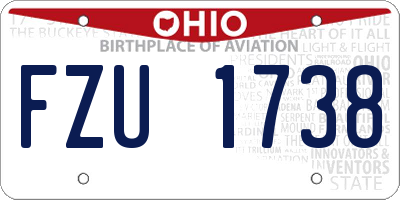 OH license plate FZU1738