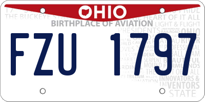 OH license plate FZU1797