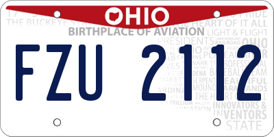OH license plate FZU2112